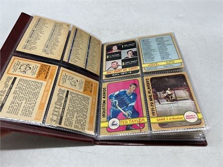 MINI BINDER OF 1970s NHL CARDS