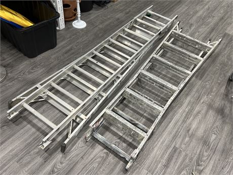 2 LARGE EXTENDABLE LADDERS
