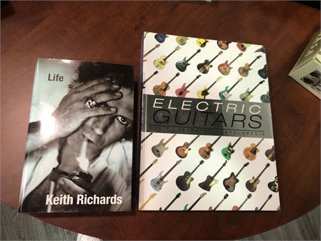 2 BOOKS (KEITH RICHARDS / ELECTRIC GUITARS) BOTH GREAT CONDITION