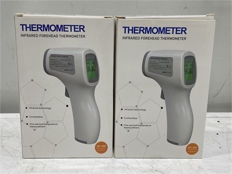 2 NEW INFRARED FOREHEAD THERMOMETERS
