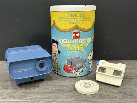 VIEW MASTER CHARLIE BROWN THEATRE - EXCITING WORLD OF THE PEANUTS GAND/COMPLETE