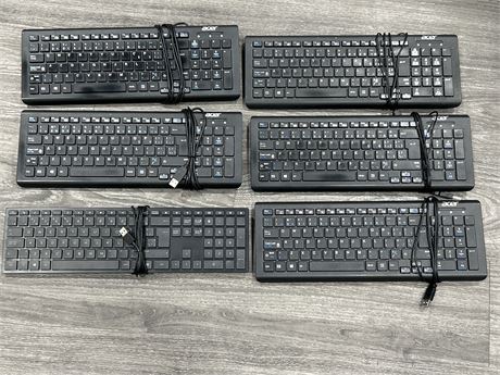 LOT OF 6 ACER KEYBOARDS
