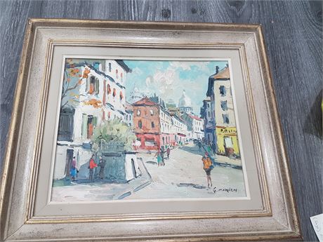 G. MARICH 1913-1985 WELL KNOWN CANADIAN OIL ON CANVAS 17"X15"