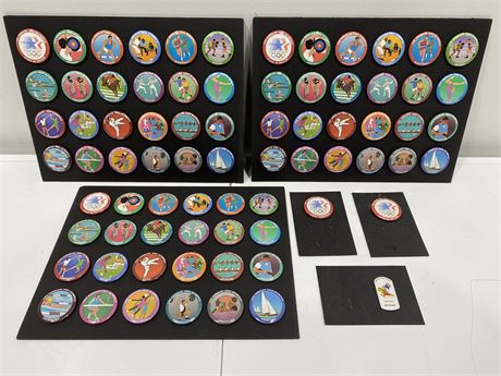3 SETS OF LOS ANGELES OLYMPIC BUTTONS (1984)