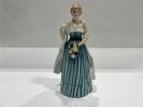 ROYAL DOULTON LADY DIANA FIGURE - EXCELLENT CONDITION (8” tall)