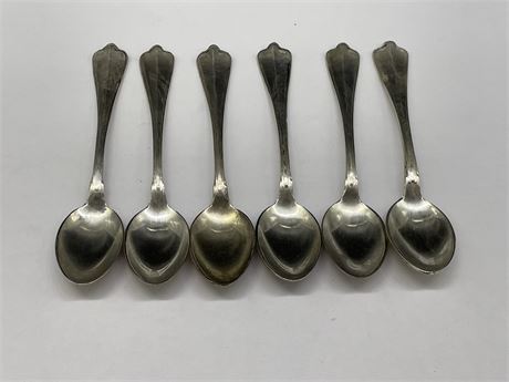 SET OF 6 800 SILVER SPOONS