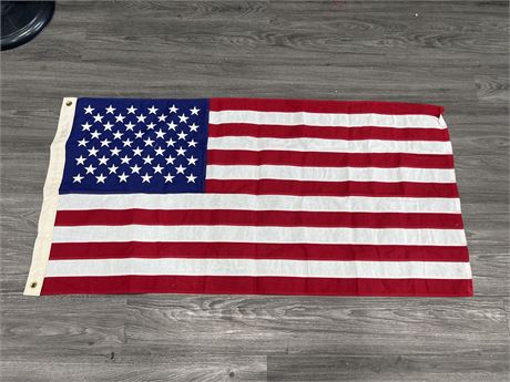VINTAGE USA 50 STAR FLAG VALLEY FORGE FLAG COMPANY - NEW OLD STOCK - 57”x29”