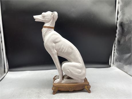 GREYHOUND ON STAND (MADE IN ITALY) 7”x5”x16”