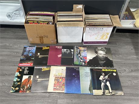 3 BOXES OF ASSORTED RECORDS - CONDITION VARIES