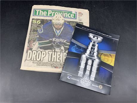 2011 STANLEY CUP FINAL PROGRAM & PROVINCE STANLEY CUP SPECIAL EDITION