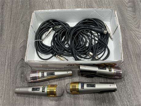 4 PRO-MAX LM-908 MICROPHONE & CABLES (AS NEW)