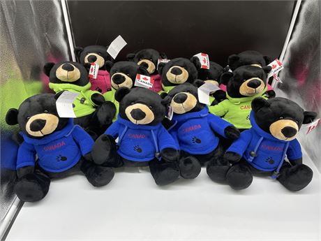 12 STUFFED ANIMAL CANADA BEARS (1FT TALL)