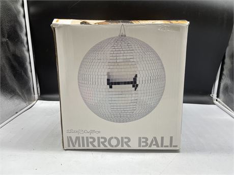 NEW IN BOX 12” MIRRORED DISCO BALL
