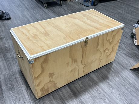 LARGE ROLLING WOOD CHEST (49” wide)