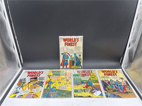 5 EARLY WORLDS FINEST COMICS