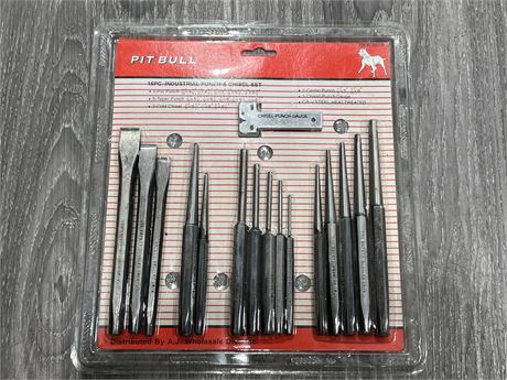NEW PITBULL 16PC INDUSTRIAL PUNCH & CHISEL SET