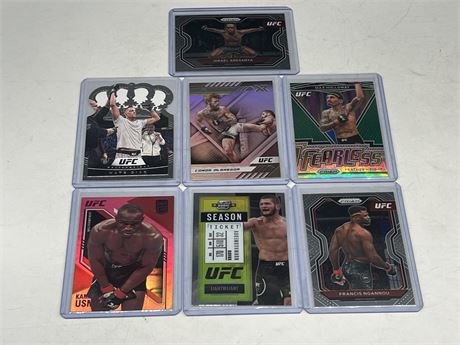 7 UFC LEGENDS CARDS