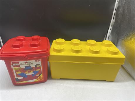 2 LEGO BINS FULL OF LEGO