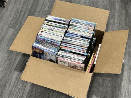 BOX OF MISC DVDS