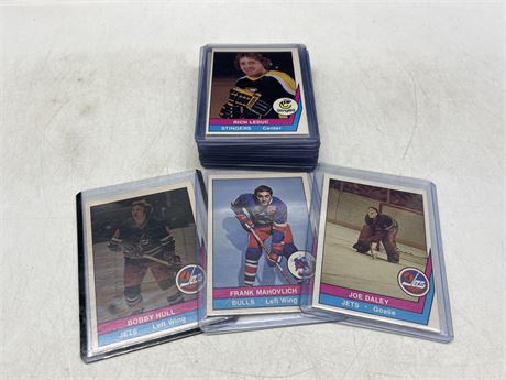 LOT OF WHA CARDS - INCLUDES BOBBY HULL & FRANK MAHOVLICH