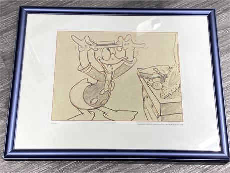 ORIGINAL STORY SKETCH PRINT OF DONALD DUCK IN “MR.DUCK STEPS OUT”