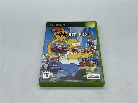 THE SIMPSONS HIT AND RUN - XBOX - COMPLETE WITH MANUAL