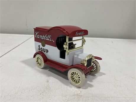 CAMPBELLS SOUP RELICA FORD MODEL T 1912 DELIVERY DIECAST CAR