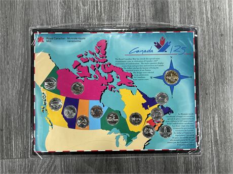 ROYAL CANADIAN MINT 125TH CANADIAN ANNIVERSARY COIN SET