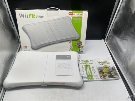 OPEN BOX WII FIT PLUS W/ SEALED SHREK THE THIRD