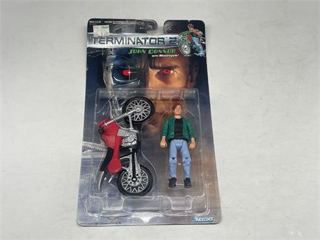 MIP - TERMINATOR 2 JOHN CONNOR ACTION FIGURE W/ MOTORCYCLE - NEVER OPENED 91’