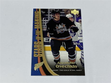 ALEXANDER OVECHKIN UPPER DECK STARS IN THE MAKING ROOKIE CARD