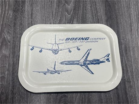 VINTAGE 1970’s BOEING AIRCRAFT SERVING TRAY - 12”x9”