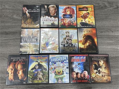13 DVD ASSORTED MOVIES