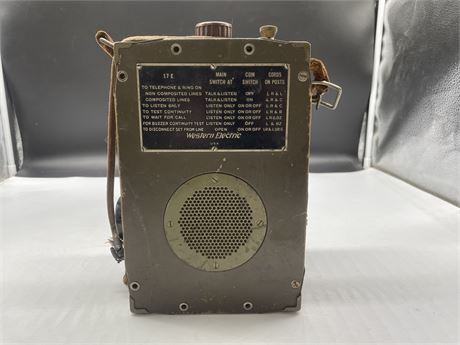 WW2 WESTERN ELECTRICAL TALK AND LISTEN