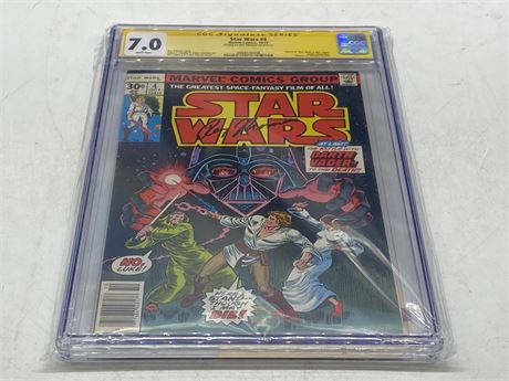 CGC 7.0 STAR WARS #4 SIGNED BY ROY THOMAS