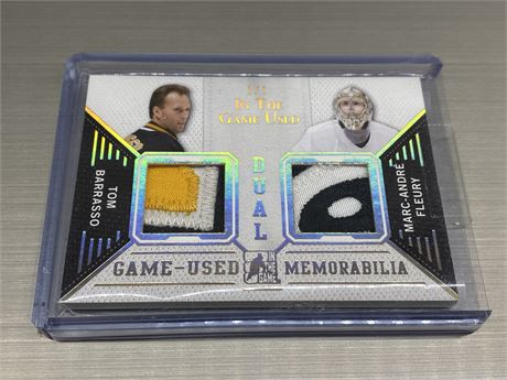 (1 OF 1) 2015 ITG MARC ANDRE FLEURY / BARRASSO DUAL PATCH CARD