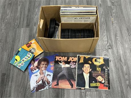 BOX OF RECORDS - 45s / 78s, ETC - CONDITION VARIES