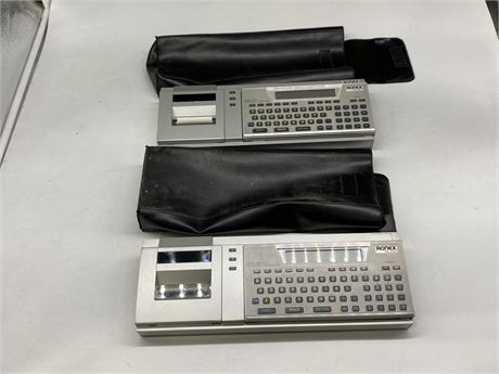 2 VINTAGE HANDHELD PERSONAL COMPUTERS RONEX TPC-8300