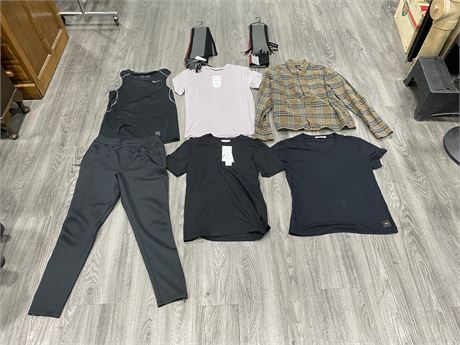 LOT OF 7 CLOTHING SOME NEW WITH TAGS ITEMS INCL: NIKE, ZARA, ETC SIZE M