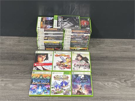 LARGE LOT OF XBOX 360 GAMES - 1 SEALED