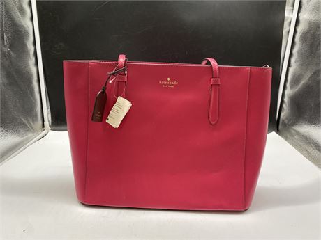 LARGE KATE SPADE RED PURSE - NEW WITH TAGS