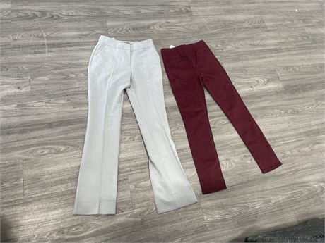 2 NEW LE CHATEAU WOMANS PANTS - SIZE O  - WITH TAGS