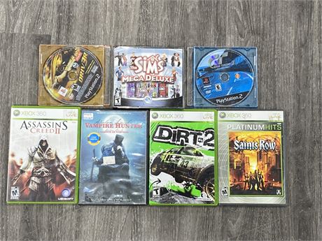 7 ASSORTED VIDEO GAMES