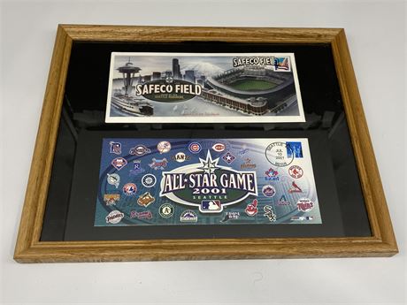 FRAMED SEATTLE MARINERS / SAFECO FIELD COVERS