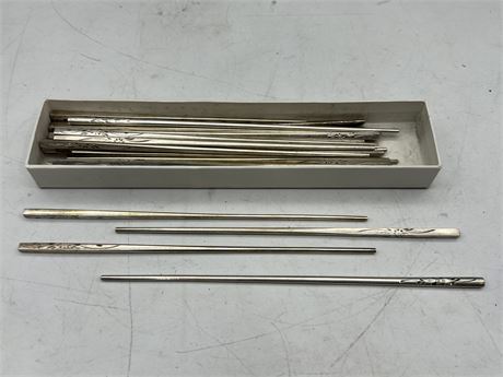 LOT OF SILVER TESTED CHOPSTICKS