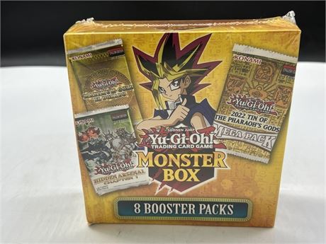 SEALED YU-GI-OH MONSTER BOX - 8 BOOSTER PACKS