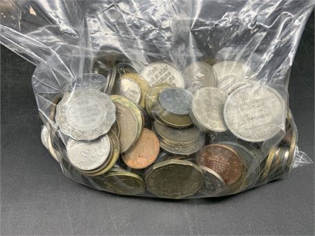 BAG OF MISC WORLD COINS