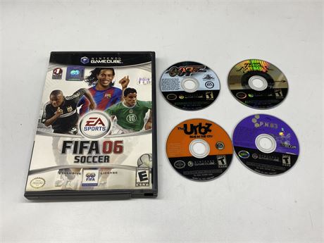 4 GAMECUBE GAMES (Good condition) - NO FIFA 06 GAME