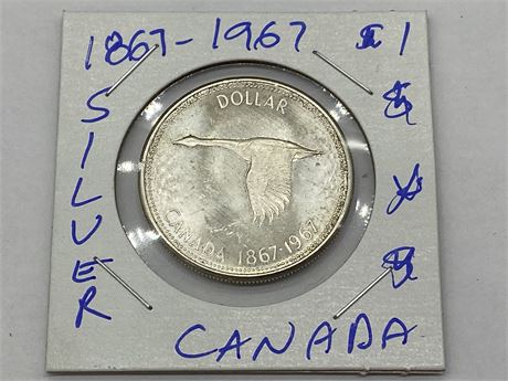 1867-1967 CANADIAN SILVER DOLLAR