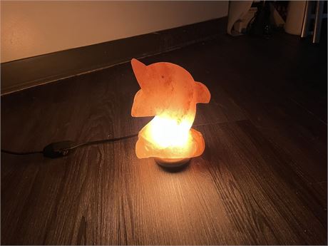 NEW PINK SALT LAMP DOLPHIN SHAPED